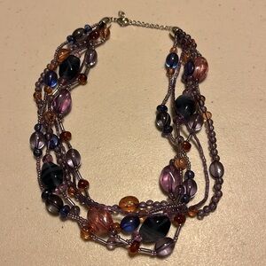 5 strands of beaded necklace. Seems to be little bit longer than like a chocker